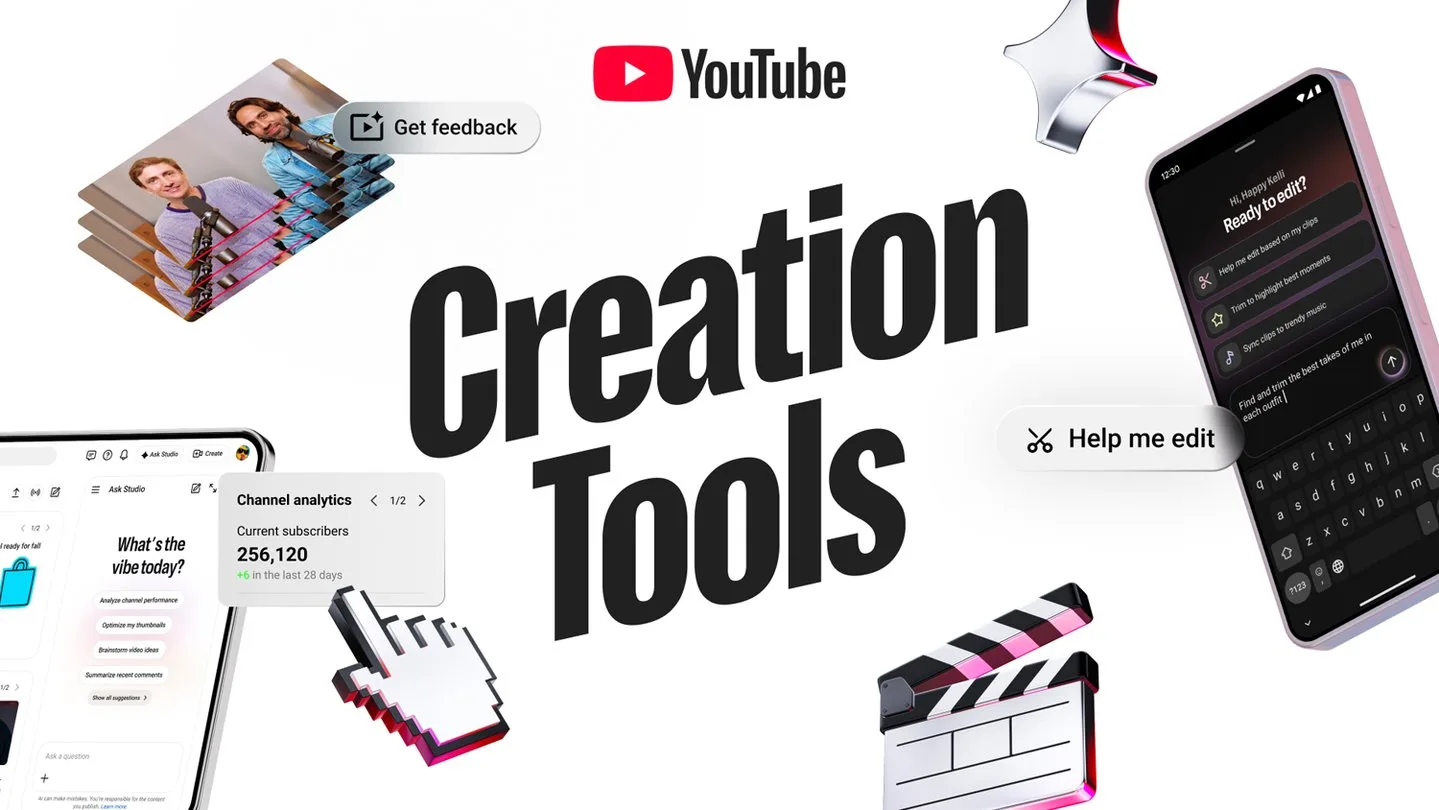 Nuevas herramientas de YouTube Studio: Gemini Omni, A/B testing y protección de voz