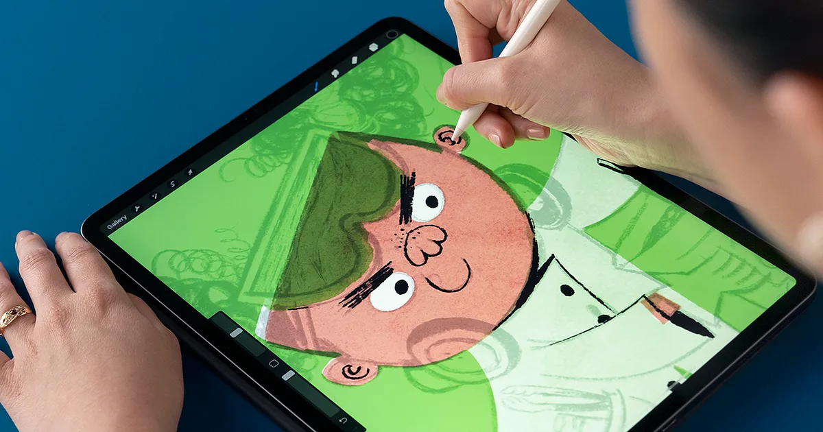 Descarga gratuita de Domestika: plantilla para portafolio físico de ilustración infantil