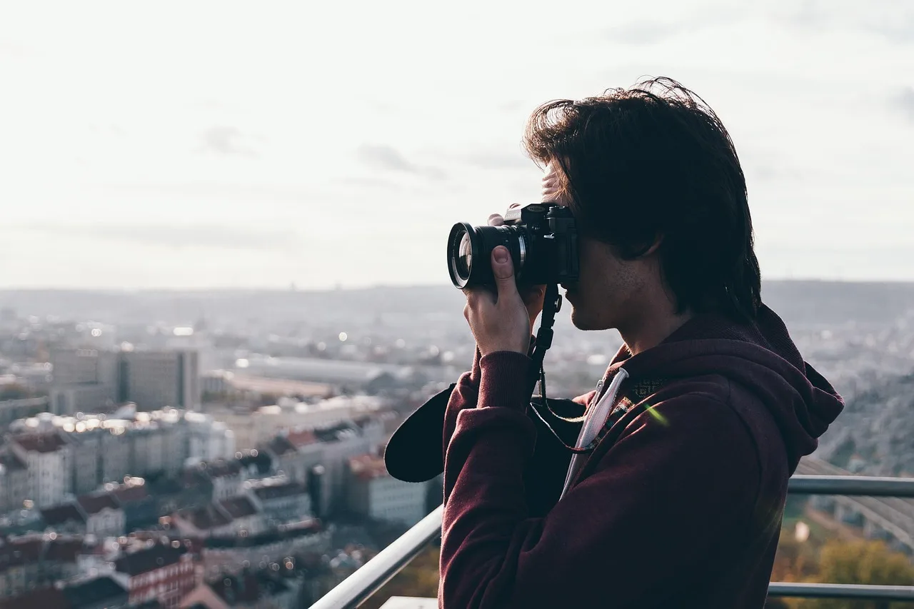 camera, photographer, city, view, rooftop, deck, man, taking photo, taking picture, outdoors, camera, camera, camera, photographer, photographer, photographer, photographer, photographer
